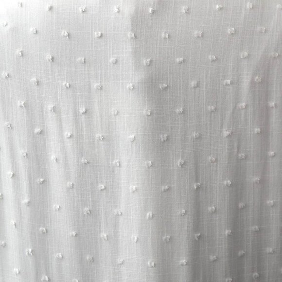 Socialite White Swiss Dot Tiered V-Neck Short Sleeve Dress S Boho BabyDoll - Picture 3 of 7